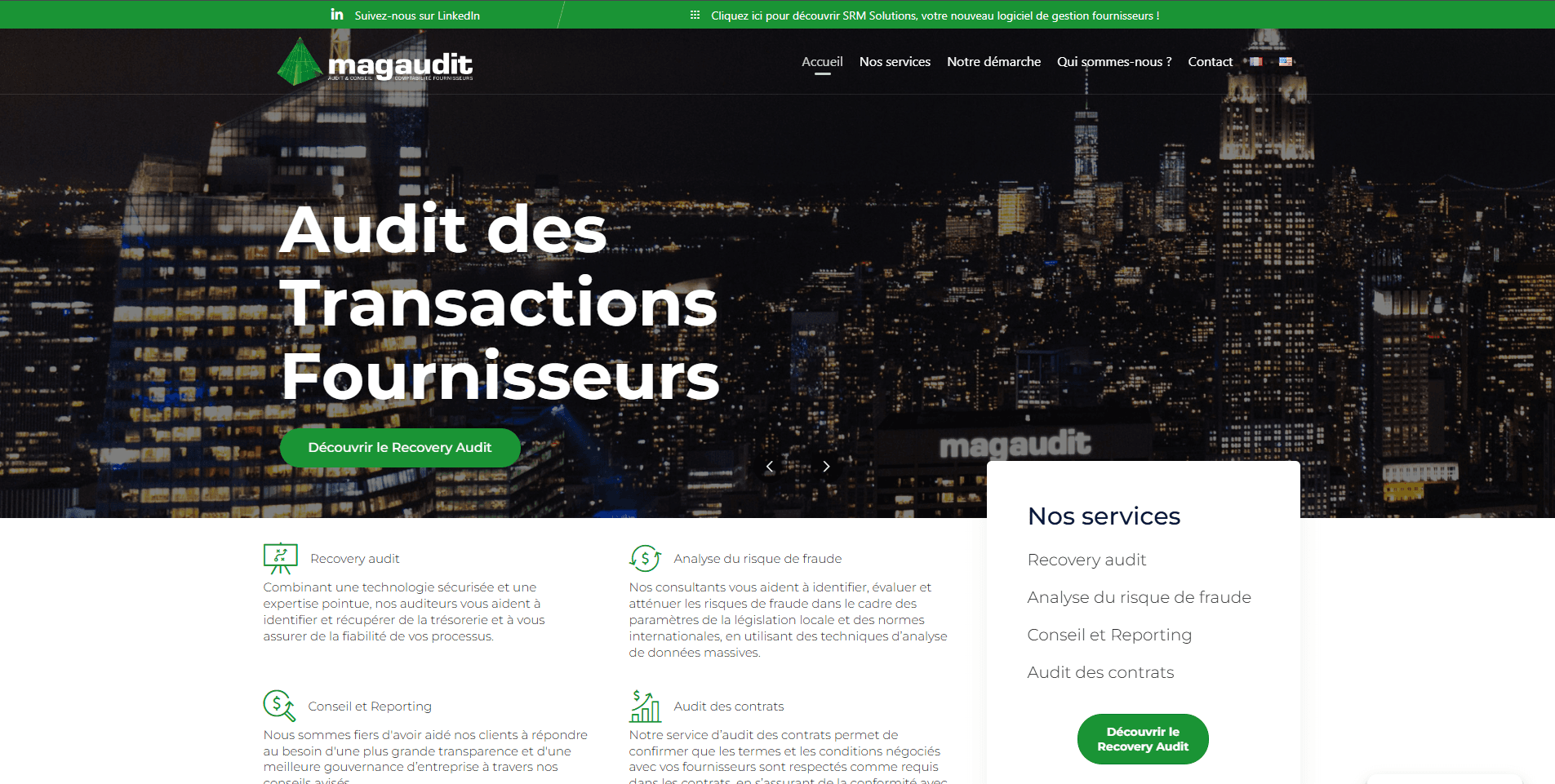 MAG Audit website screenshot