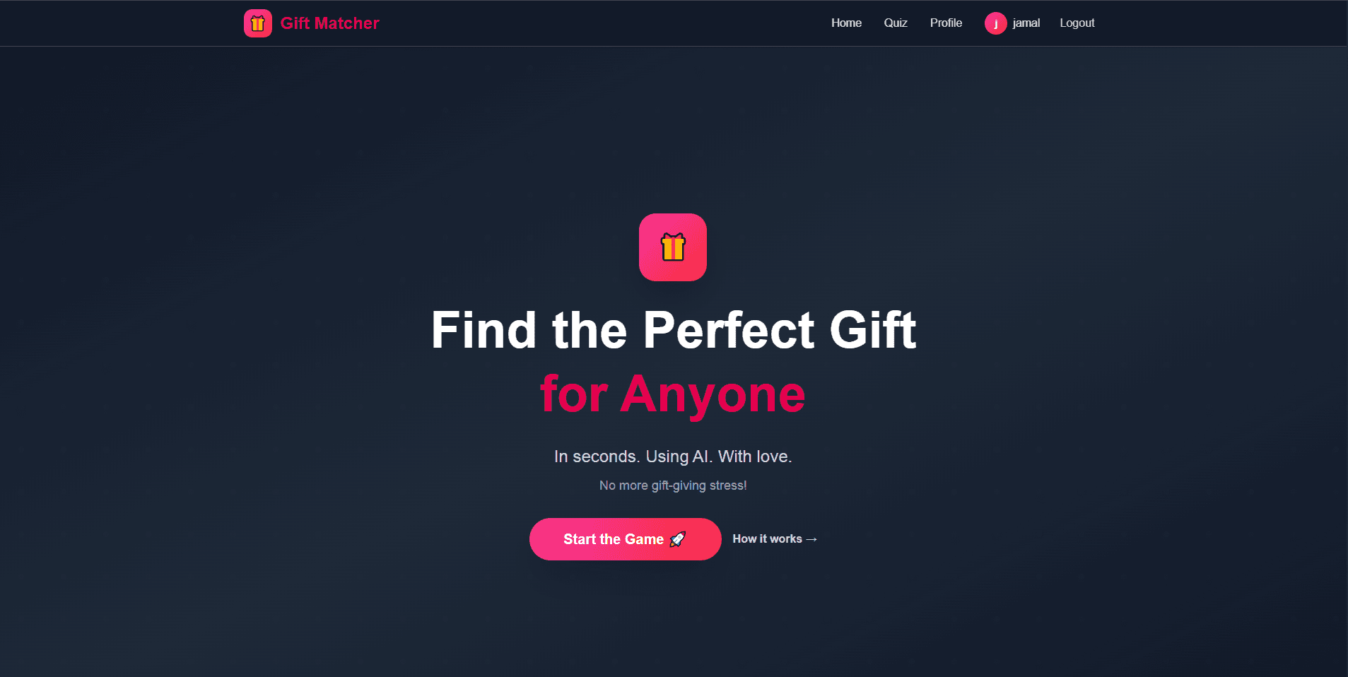 Gift Matcher app screenshot